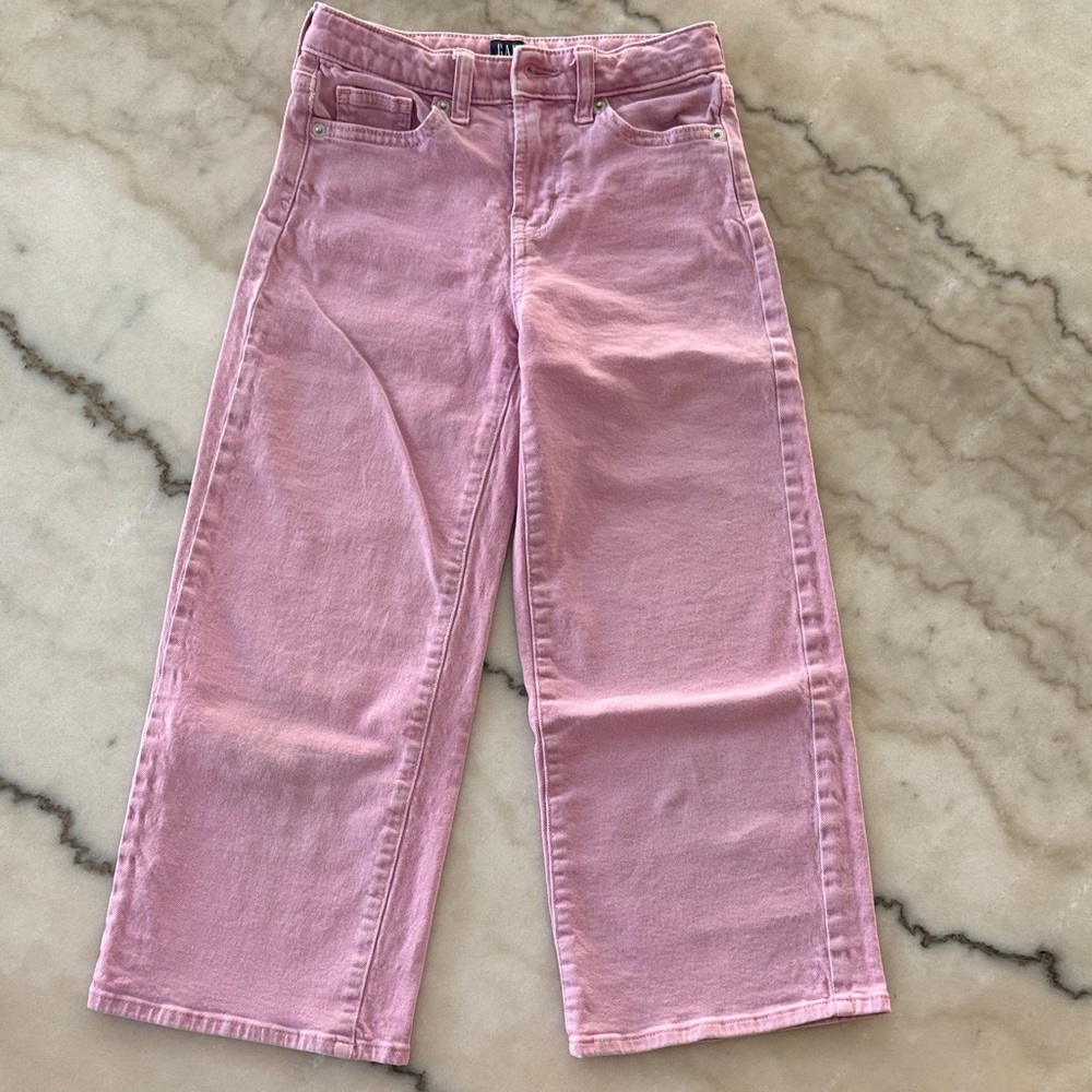 GAP Denim Pink Wide-Leg Pants